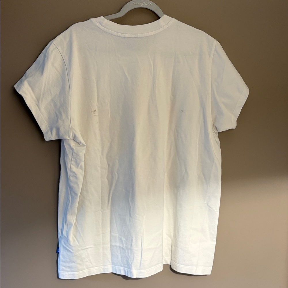 Adidas Trefoil Logo Short Sleeve Tee in White/Pink - Picture 2 of 6